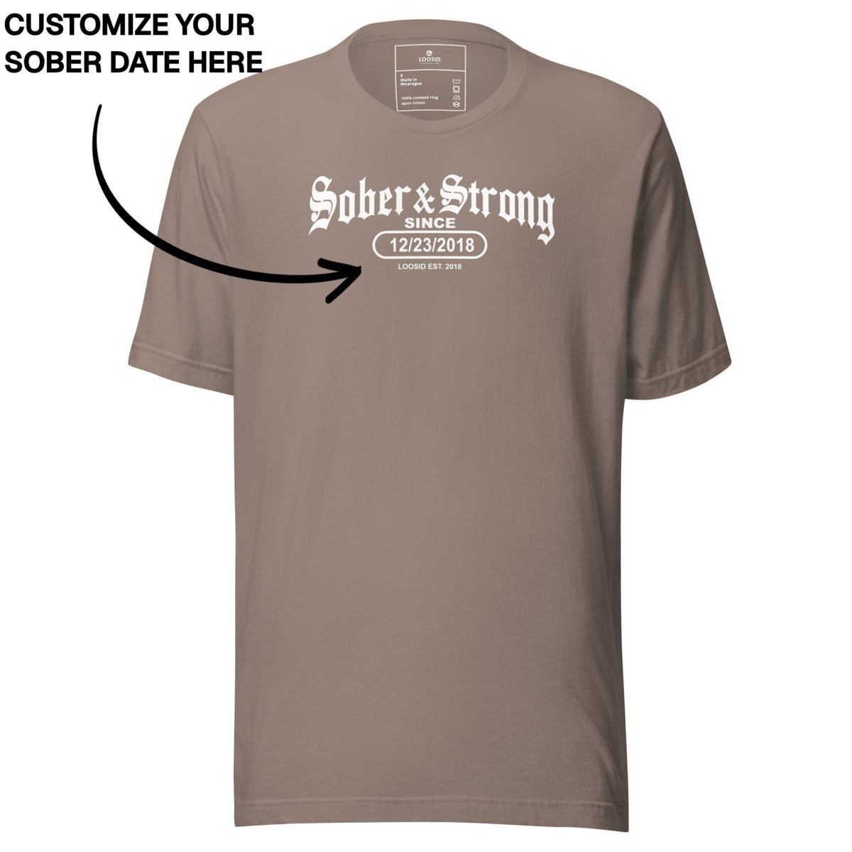 Sober T Shirt | Men's Old School Sober & Strong