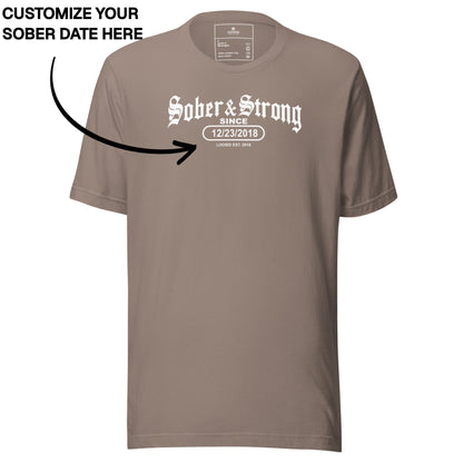 Sober T Shirt | Men's Old School Sober & Strong