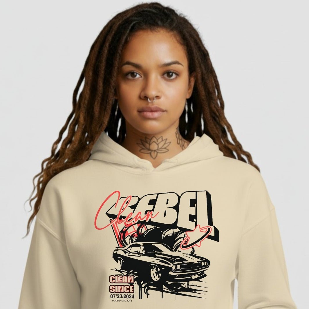 Recovery Hoodie | Women’s Clean Rebel Custom Recovery Date Hoodie