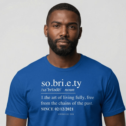 Sober T Shirt | Sobriety Definition Men's Graphic Tee for Recovery