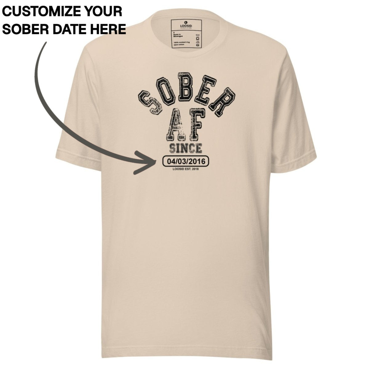 Sober T Shirt | Men's Sober AF Collegiate