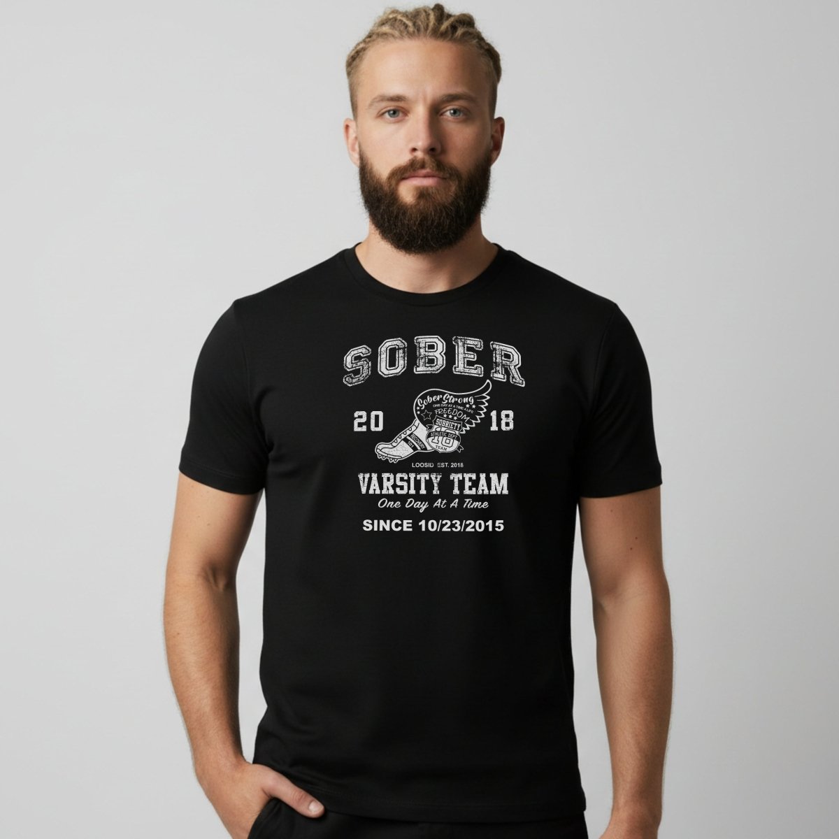 Sober Varsity Men's Personalized T-Shirt