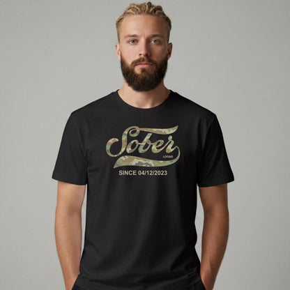 Sober T Shirt | Men's Sober Since Camo