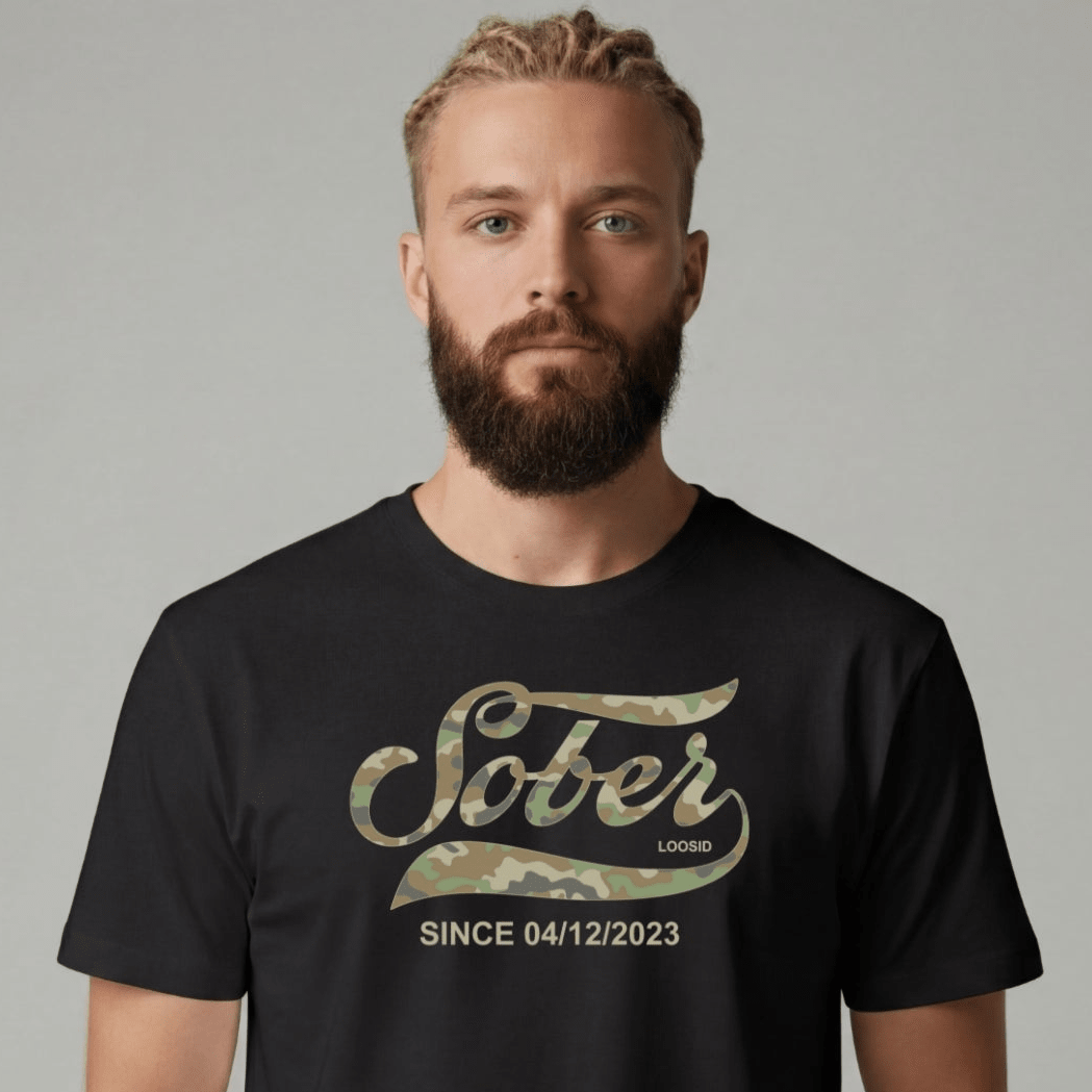 Sober T Shirt | Men's Sober Since Camo