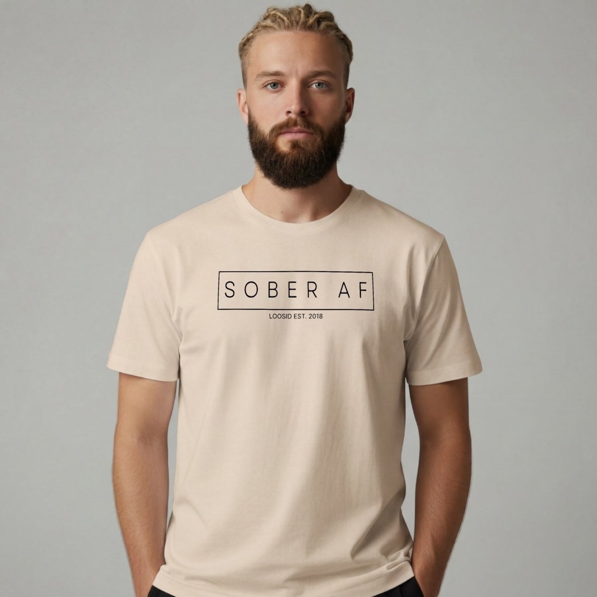 Sober T Shirt | Sober AF Men's Tee for Strength and Recovery