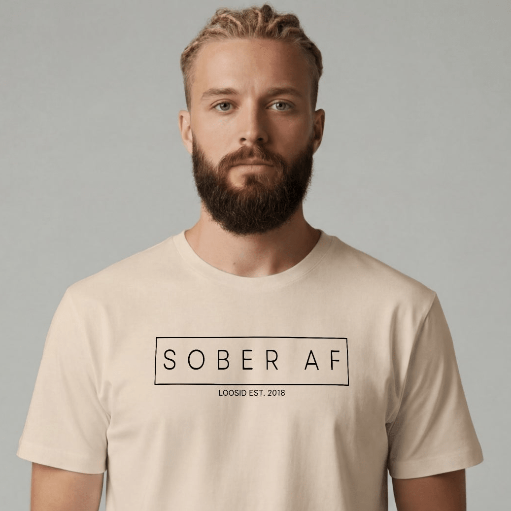 Sober T Shirt | Sober AF Men's Tee for Strength and Recovery