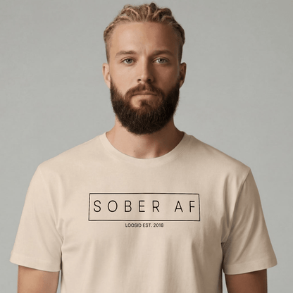 Sober T Shirt | Sober AF Men's Tee for Strength and Recovery