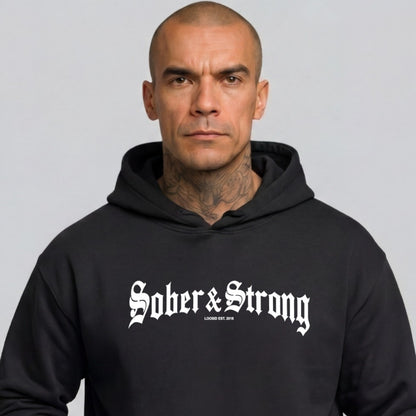 Recovery Hoodie | Men's Old School Sober & Strong