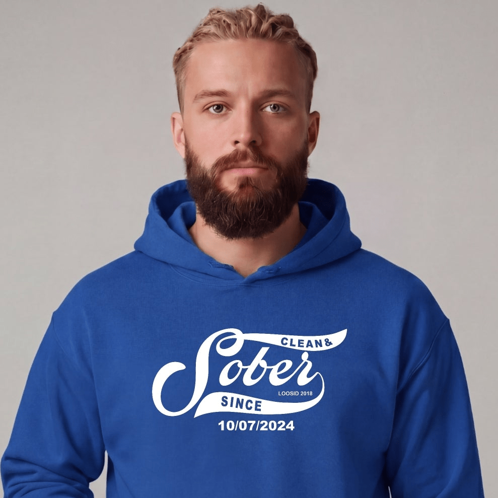 Recovery Hoodie | Sober Since Men's Hoodie with Custom Sobriety Date