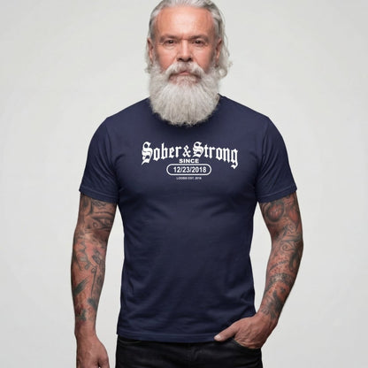 Sober T Shirt | Men's Old School Sober & Strong