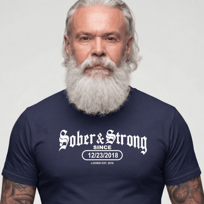 Sober T Shirt | Men's Old School Sober & Strong