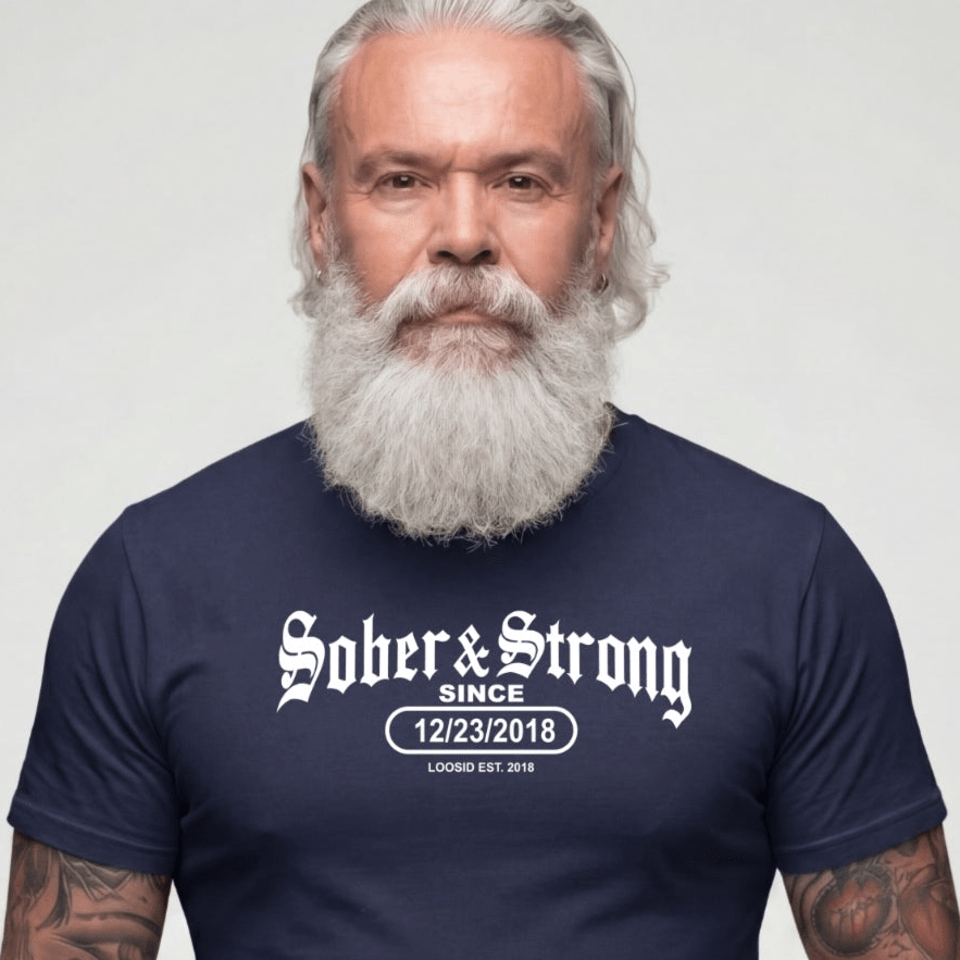 Sober T Shirt | Men's Old School Sober & Strong