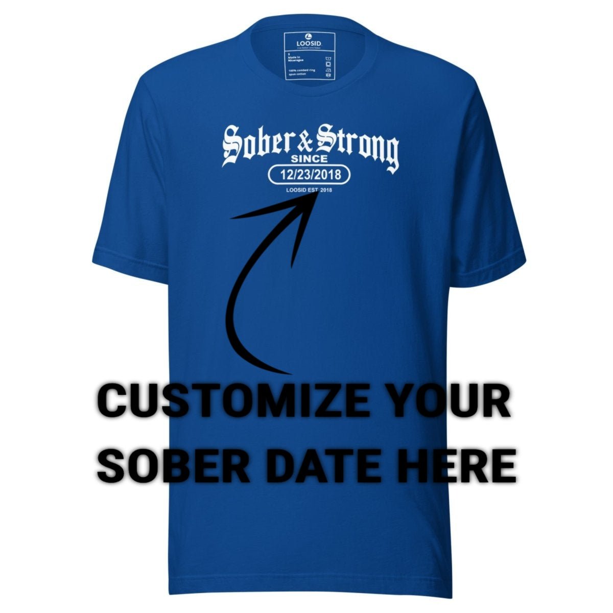 Sober T Shirt | Men's Old School Sober & Strong