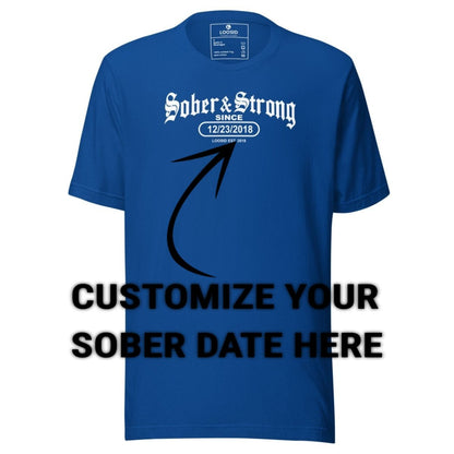 Sober T Shirt | Men's Old School Sober & Strong