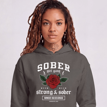 Recovery Hoodie | Women's Sober Girl Gang Strong & Sober
