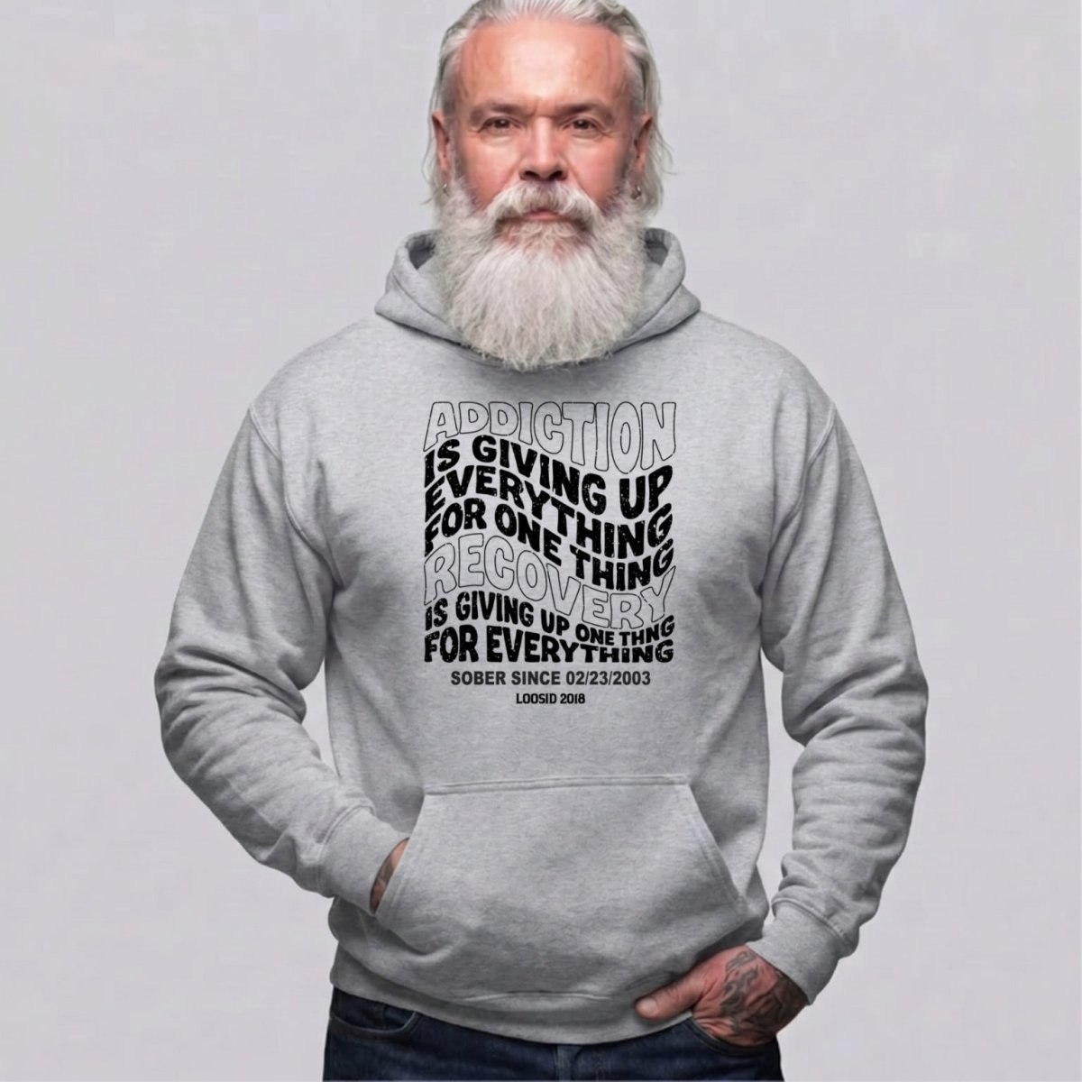 Recovery Hoodie | Men's Addiction is Giving up