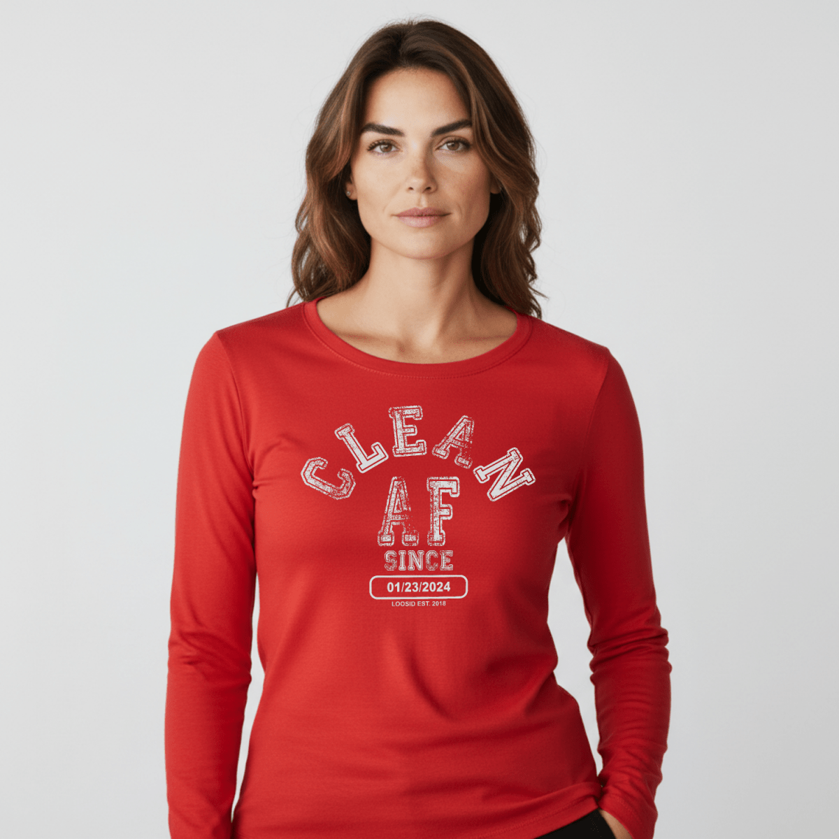 Clean AF Long Sleeve Sober T Shirt packaging detail (view 18)