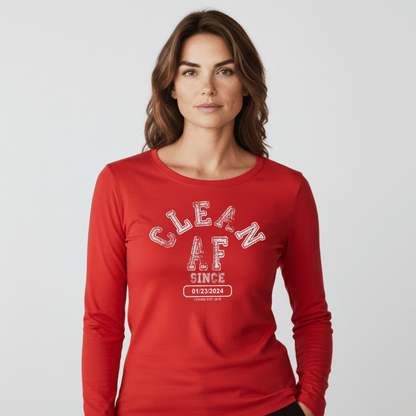 Clean AF Long Sleeve Sober T Shirt packaging detail (view 18)
