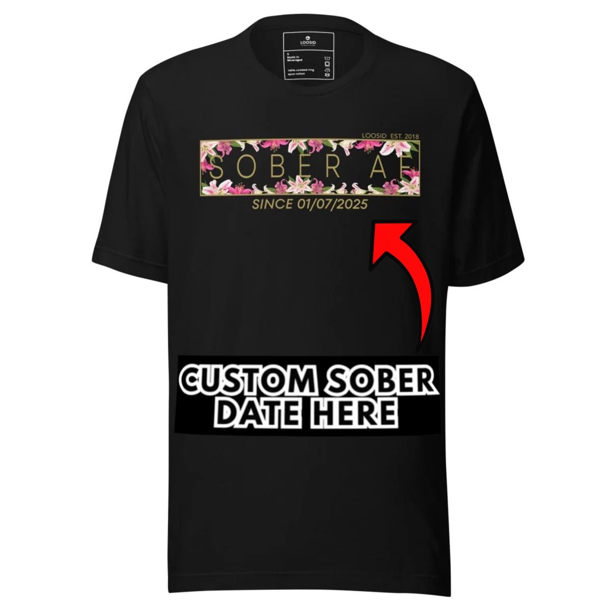 Sober AF Sober T Shirt packaging detail (view 8)