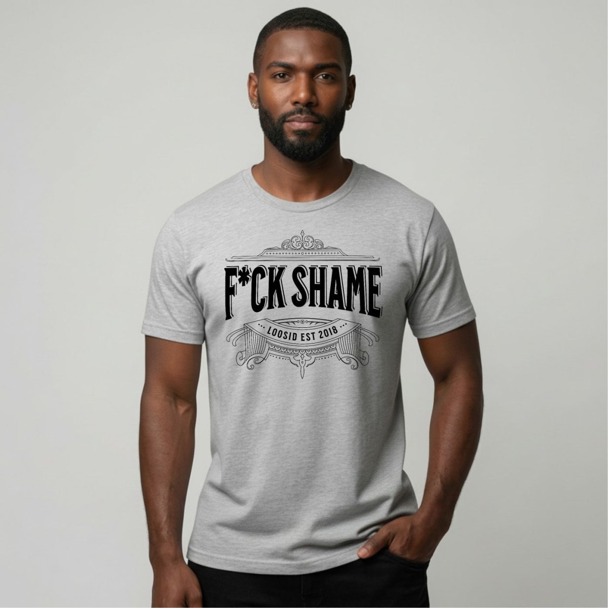 F*ck Shame Sober T Shirt side view (view 16)