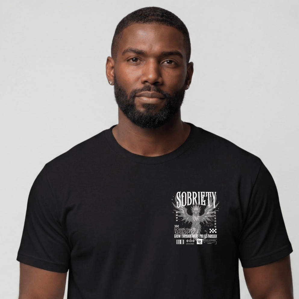 Sober T Shirt | Men's Phoenix Sobriety Reborn Limited-Edition