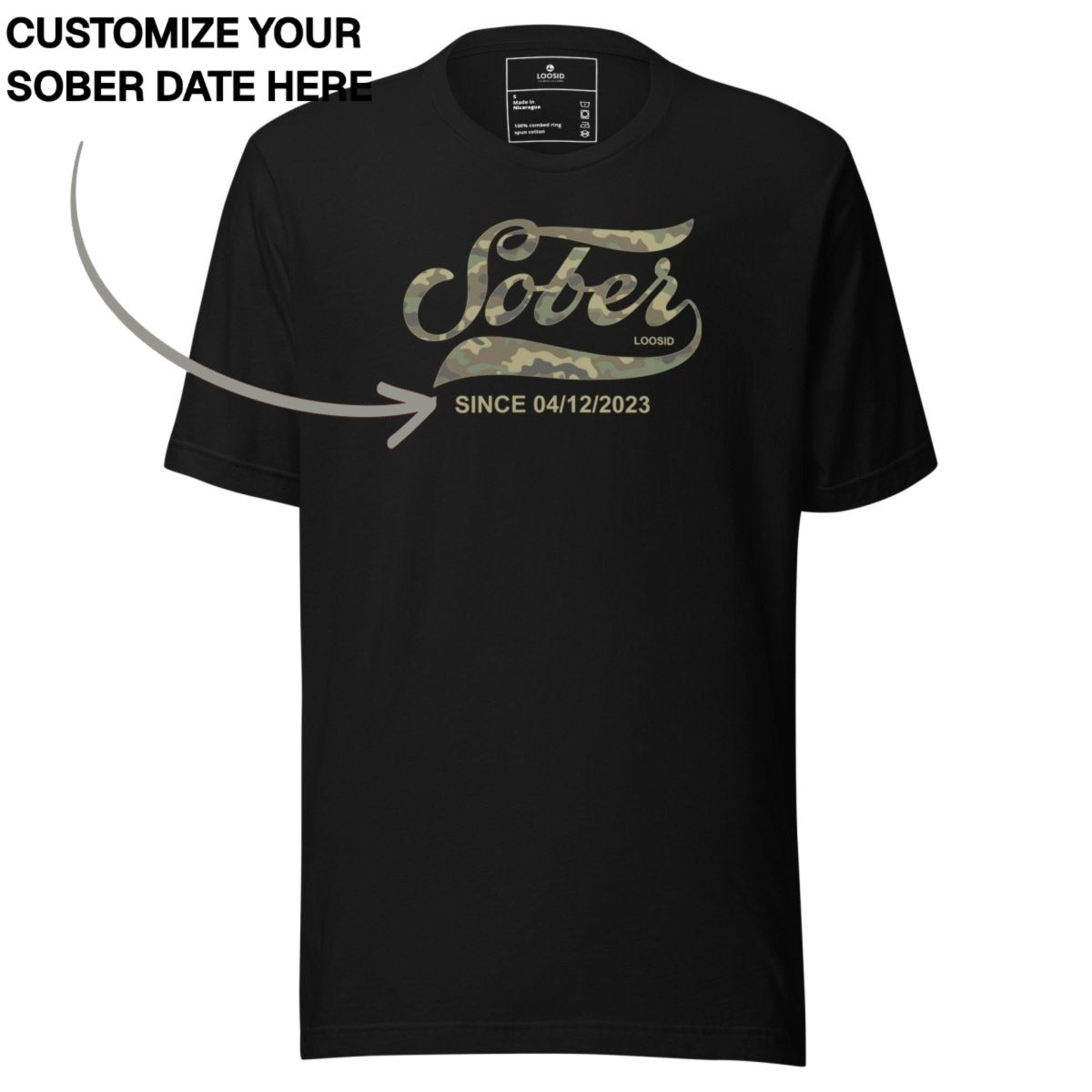 Sober T Shirt | Men's Sober Since Camo