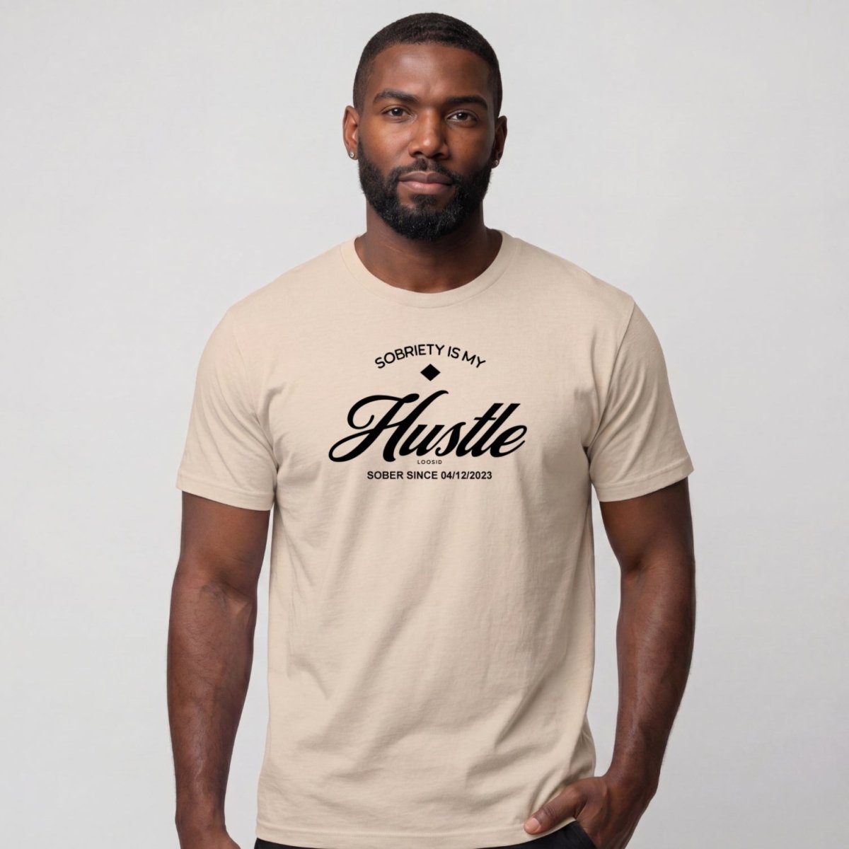 Sober T Shirt | Men's Sobriety is My Hustle Tee