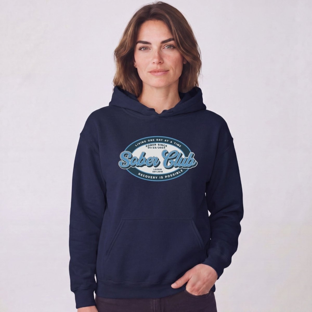 Recovery Hoodie | Women's Sober Club Badge
