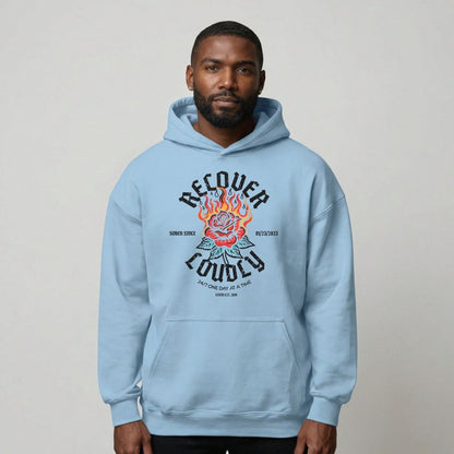 Recovery Hoodie | Recover Loudly Custom Sobriety Date Unisex Hoodie