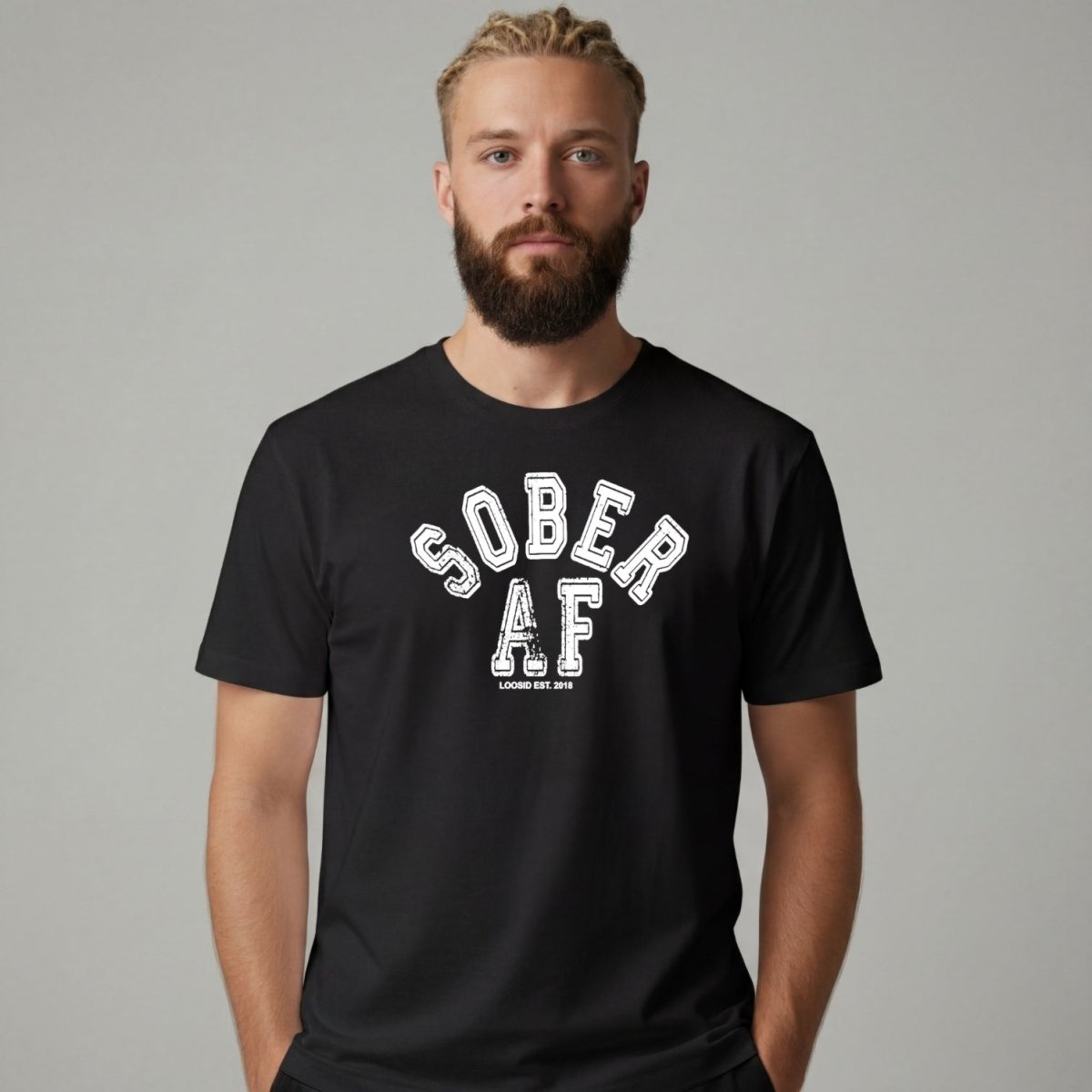 Sober T Shirt | Men's Sober AF Collegiate