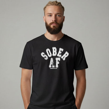 Sober T Shirt | Men's Sober AF Collegiate