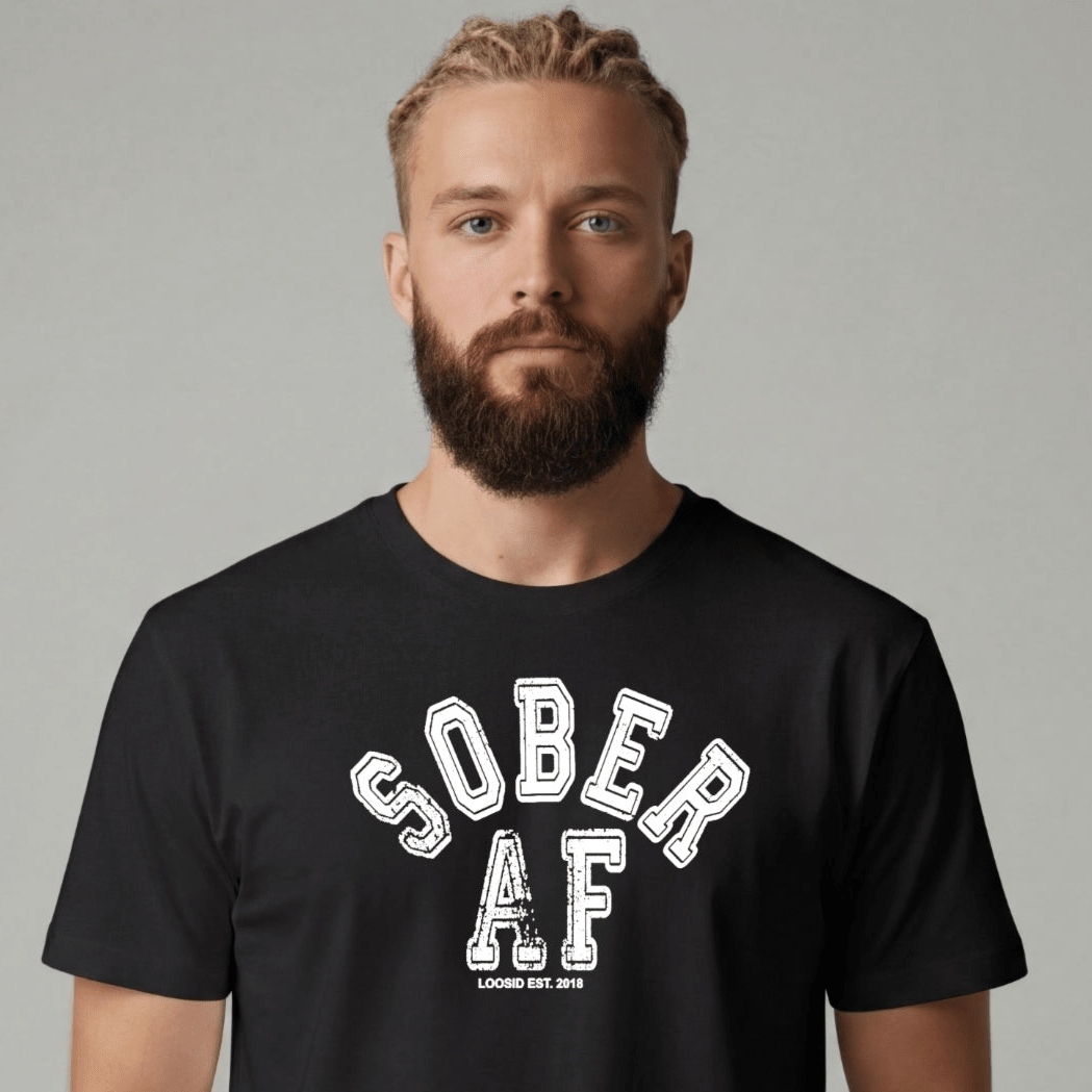 Sober T Shirt | Men's Sober AF Collegiate