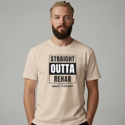 Sober T Shirt | Men's Straight Outta Rehab Tee