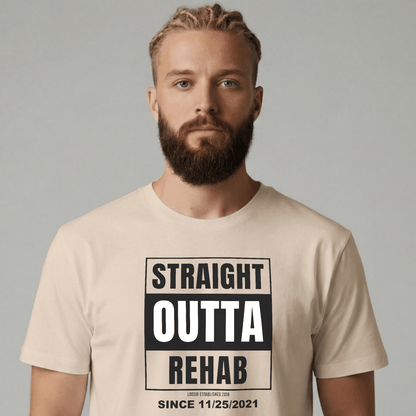 Sober T Shirt | Men's Straight Outta Rehab Tee
