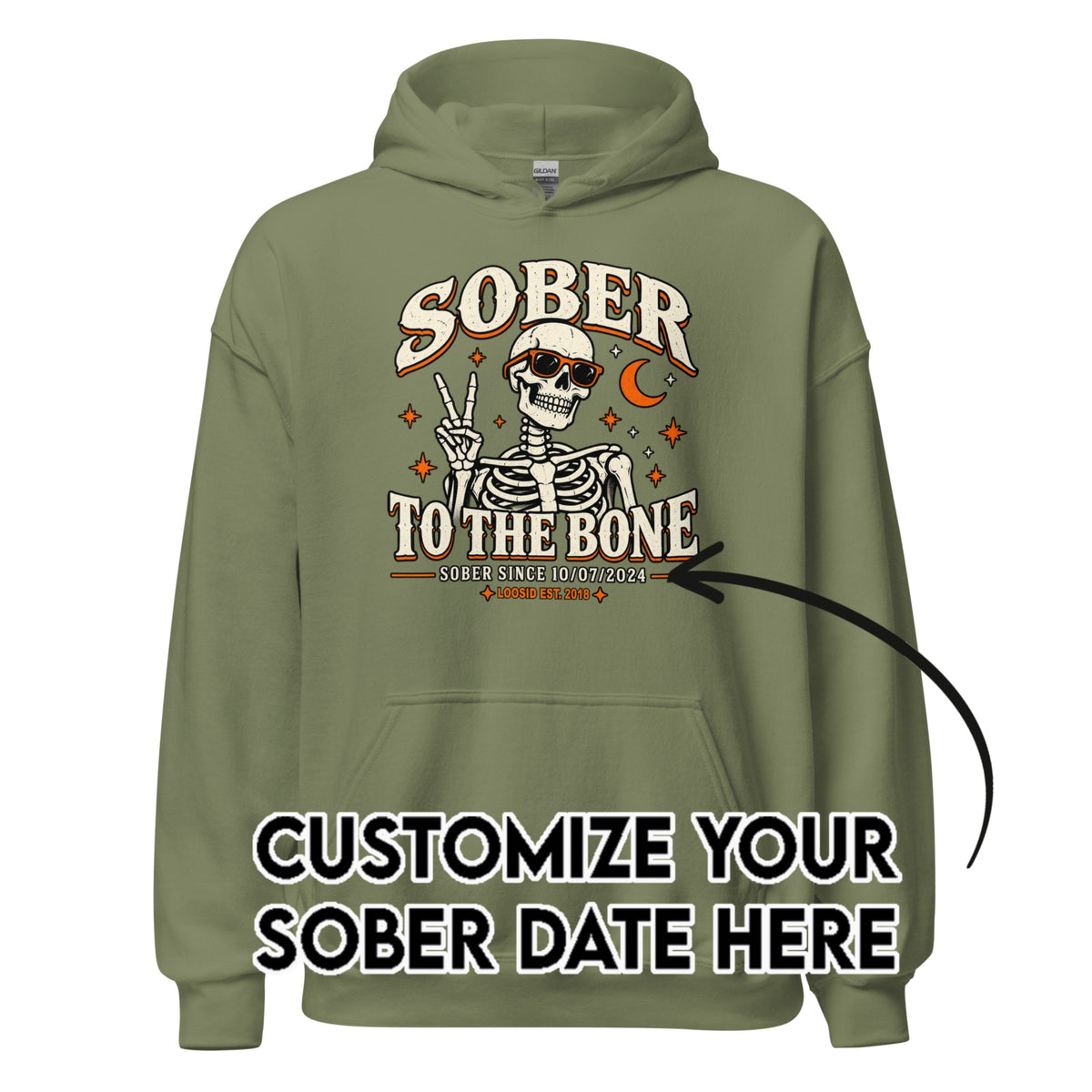 Recovery Hoodie | Men's Sober To The Bone