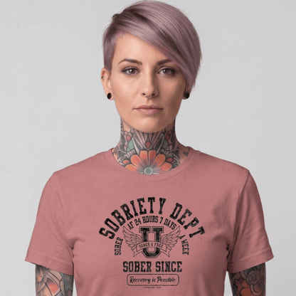 Sober T Shirt | Women's Sobriety Dept 24/7