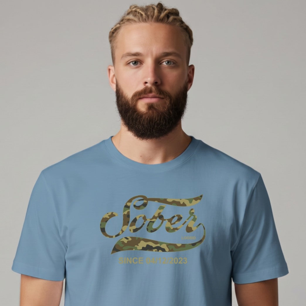 Sober T Shirt | Men's Sober Since Camo