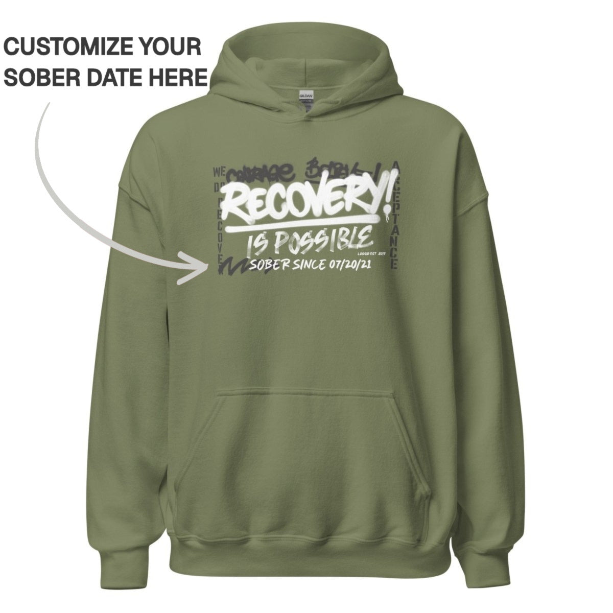 Recovery Hoodie | Women's Personalized Recovery Is Possible Hoodie