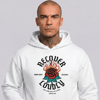 Recovery Hoodie | Recover Loudly Custom Sobriety Date Hoodie