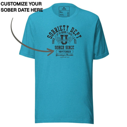 Sober T Shirt | Women's Sobriety Dept 24/7