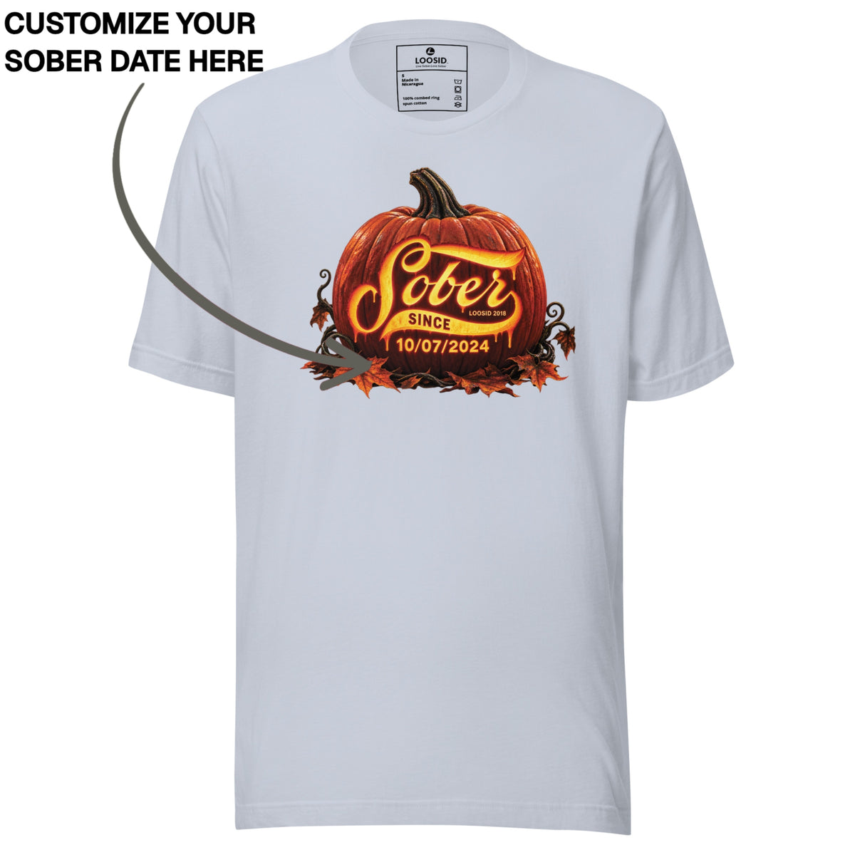 Sober T Shirt | Men's Sober Since Pumpkin