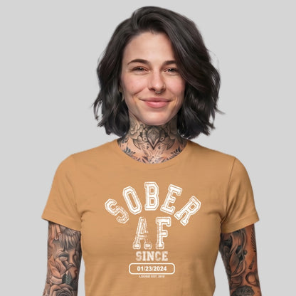 Sober T Shirt | Women's Sober AF Collegiate