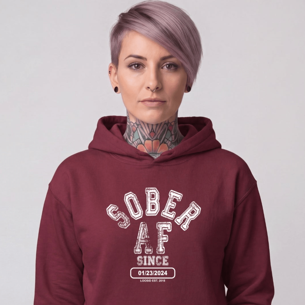 Recovery Hoodie | Women's Sober AF Collegiate