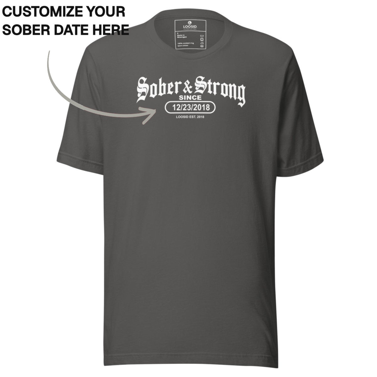 Sober T Shirt | Men's Old School Sober & Strong