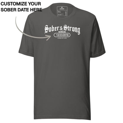 Sober T Shirt | Men's Old School Sober & Strong