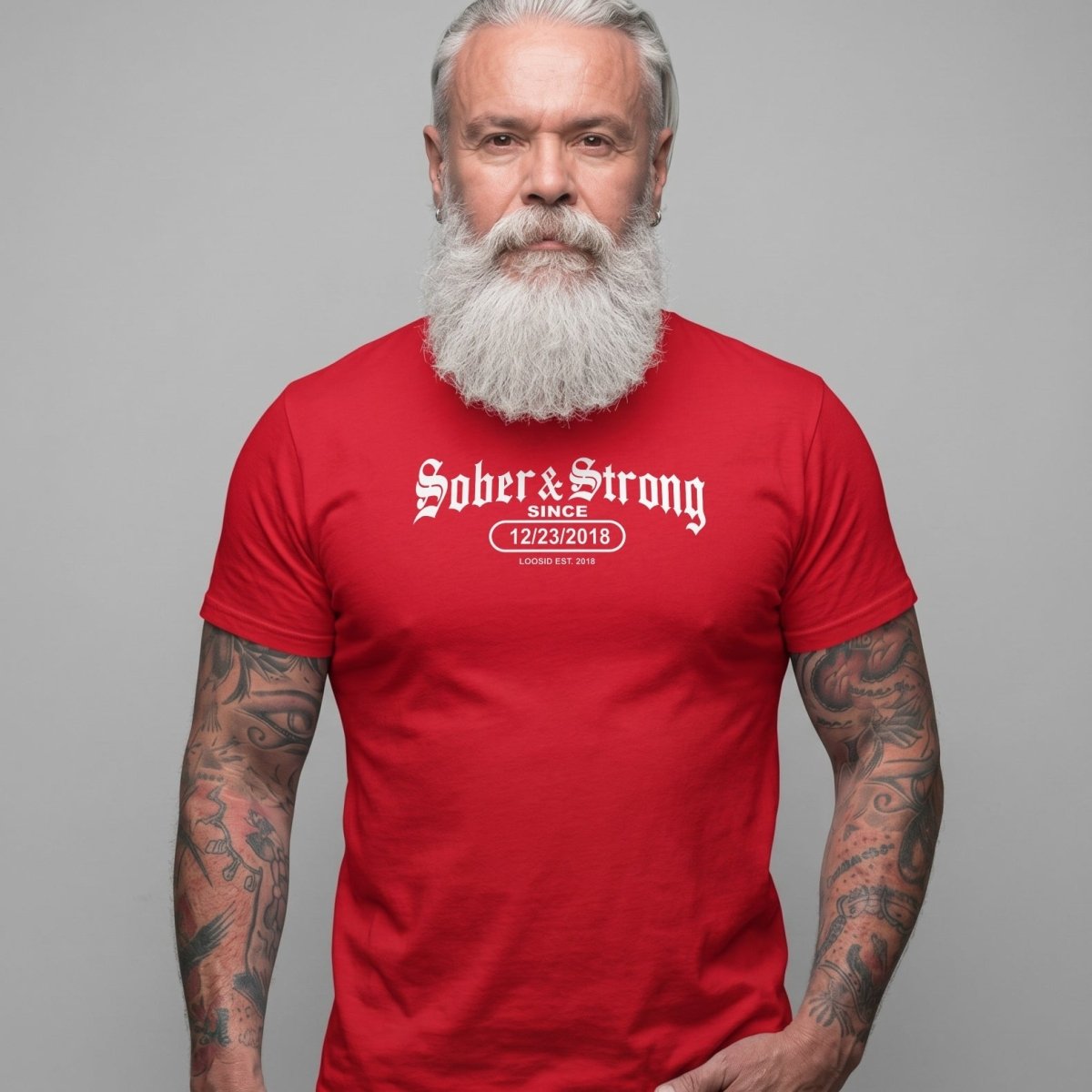 Sober T Shirt | Men's Old School Sober & Strong Tee