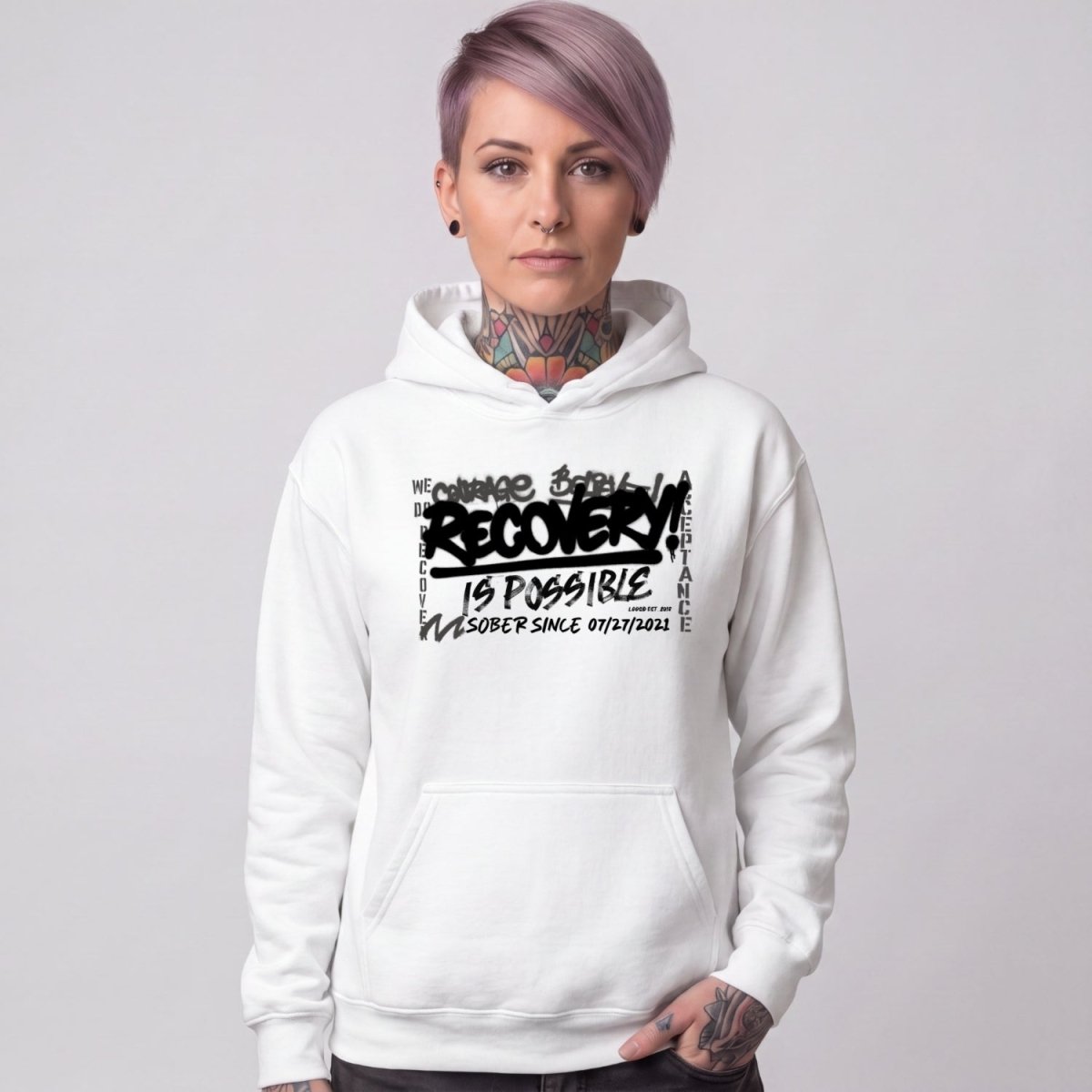 Recovery Hoodie | Women's Personalized Recovery Is Possible Hoodie