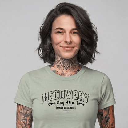 Sober T Shirt | Women's Recovery Looks Good On Me Garment-Dyed