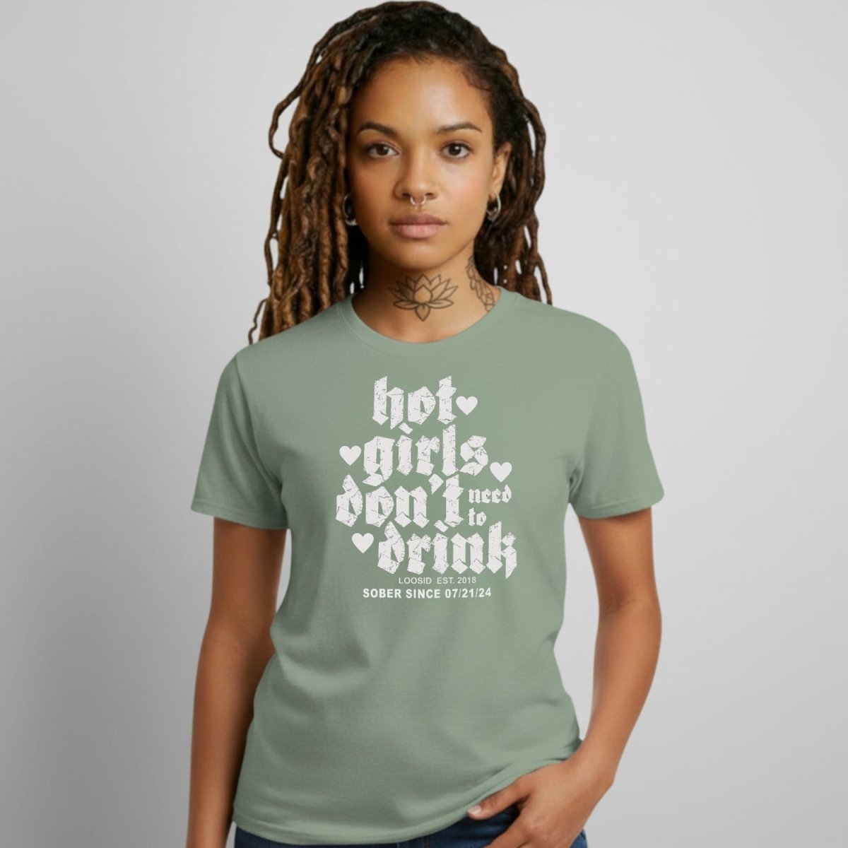 Hot Girls Don't Drink Sober T Shirt graphic detail (view 14)