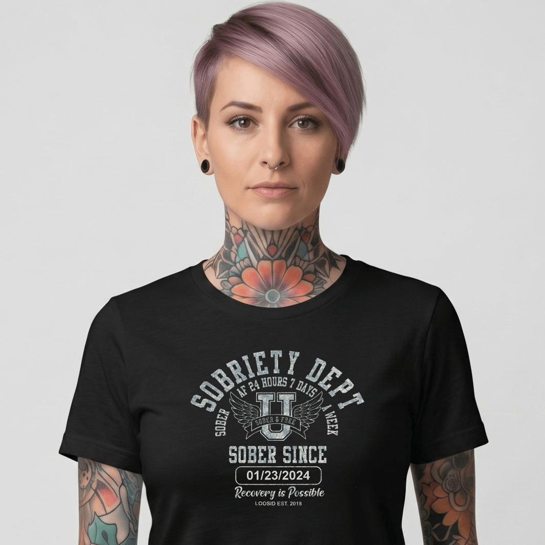 Sober T Shirt | Women's Sobriety Dept Tee